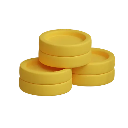 Coins Stack  3D Icon