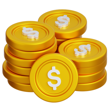 Coins Stack  3D Icon