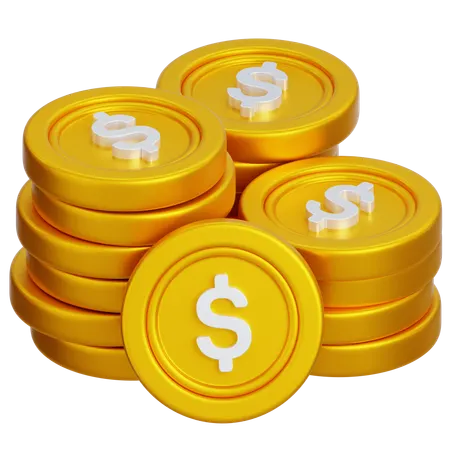 Coins Stack  3D Icon