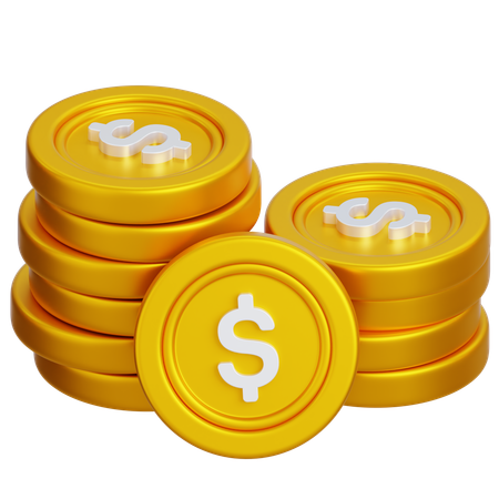 Coins Stack  3D Icon