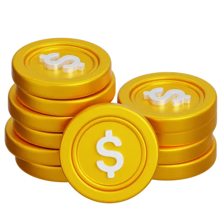 Coins Stack  3D Icon
