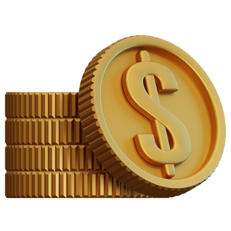 Coins Stack  3D Icon