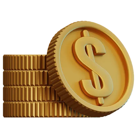 Coins Stack  3D Icon