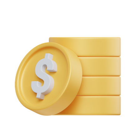 Coins Stack  3D Icon