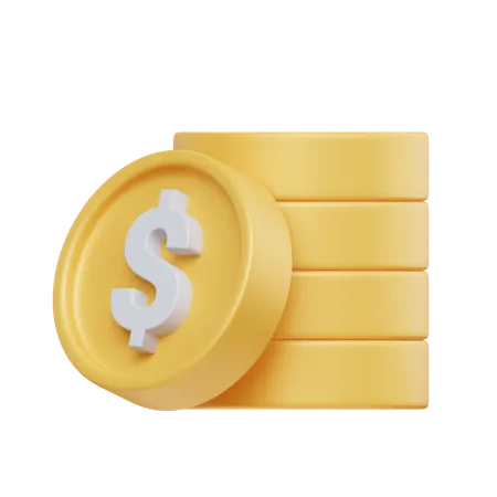 Coins Stack  3D Icon