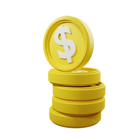 Coins Stack  3D Icon