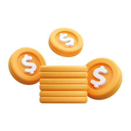 Coins Stack  3D Icon