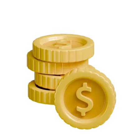Coins Stack  3D Icon