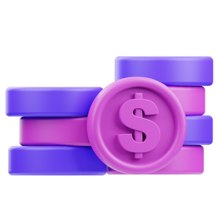 Coins Stack  3D Icon