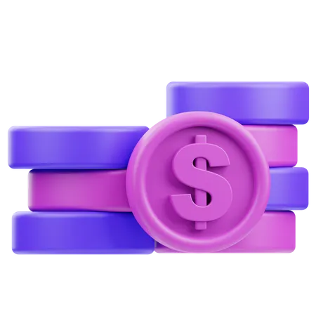 Coins Stack  3D Icon