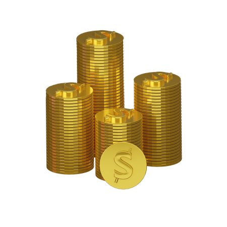 Coins Stack  3D Icon