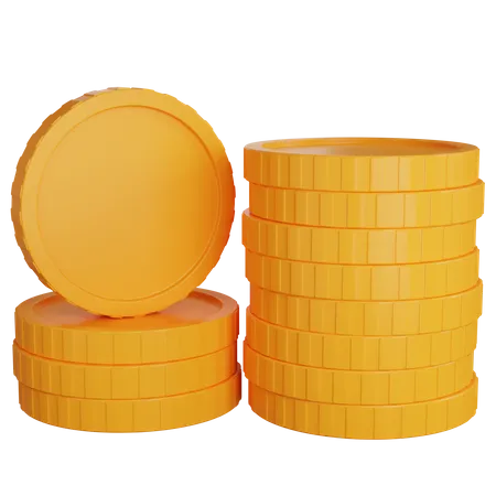 Coins Stack  3D Icon