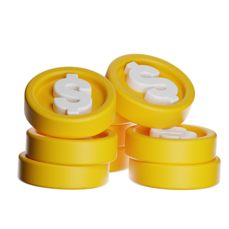 Coins Stack  3D Icon