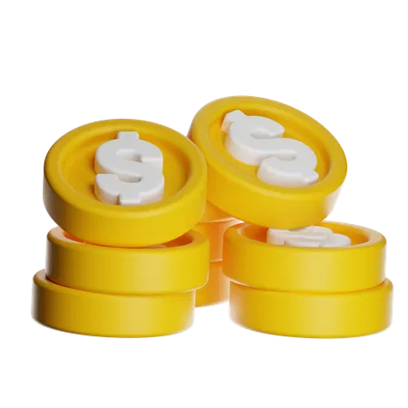 Coins Stack  3D Icon