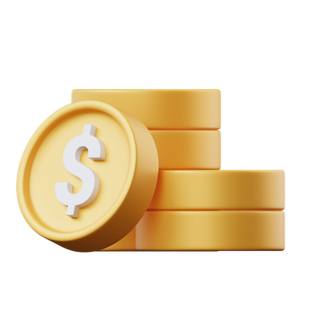 Coins Stack  3D Icon