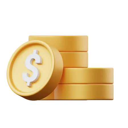 Coins Stack  3D Icon