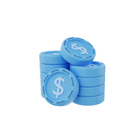 Coins Stack  3D Icon