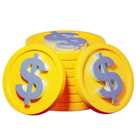 Coins Stack  3D Icon