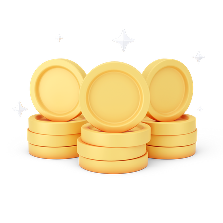 Coins Stack  3D Icon