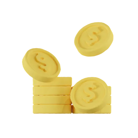 Coins Stack  3D Icon