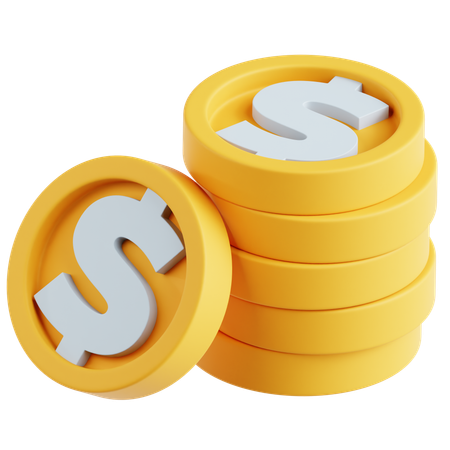 Coins Stack  3D Icon
