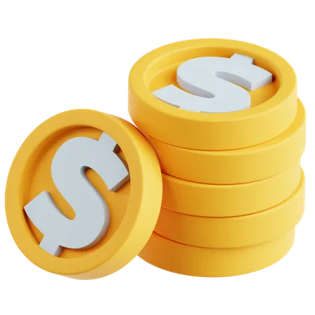 Coins Stack  3D Icon