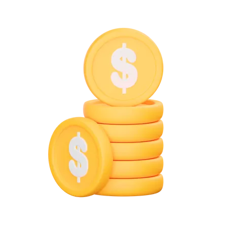 Coins Stack  3D Icon