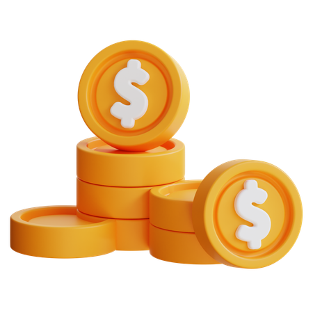 Coins Stack  3D Icon