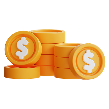 Coins Stack  3D Icon
