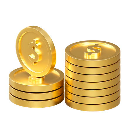 Coins Stack  3D Illustration