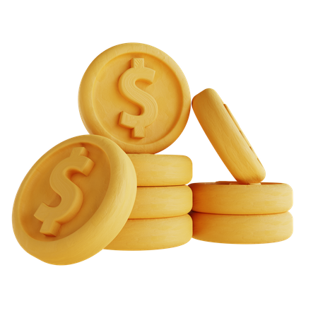 Coins Stack  3D Illustration