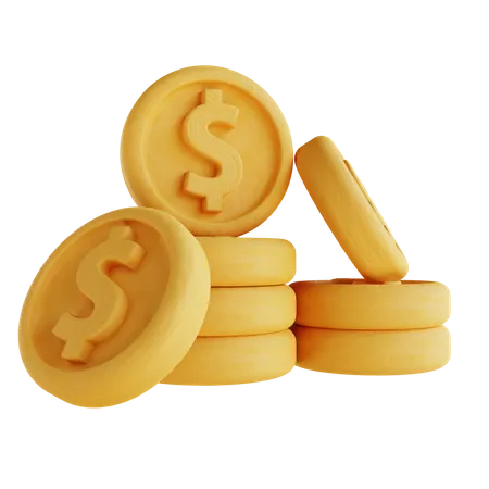 Coins Stack  3D Illustration