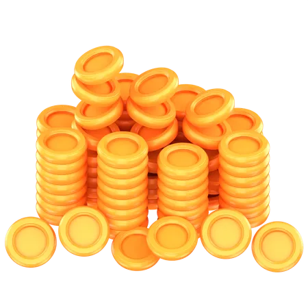 Coins Stacks  3D Icon