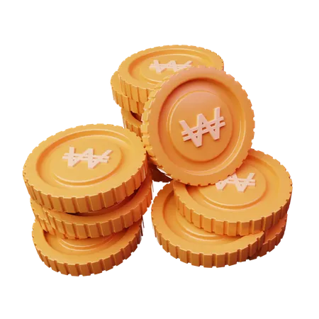 Coins Won  3D Icon