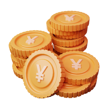 Coins Yuan  3D Icon