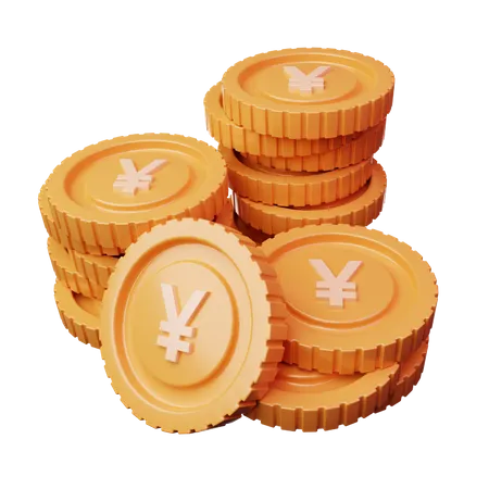 Coins Yuan  3D Icon
