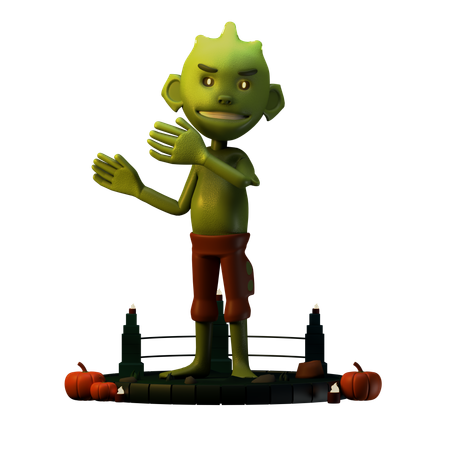 Coisa do pântano apontada para a direita  3D Icon