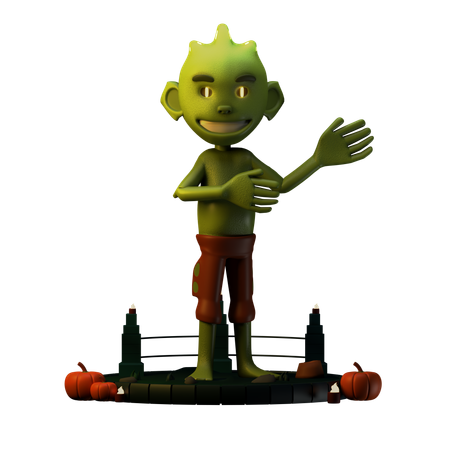 Coisa do pântano apontada para a esquerda  3D Icon