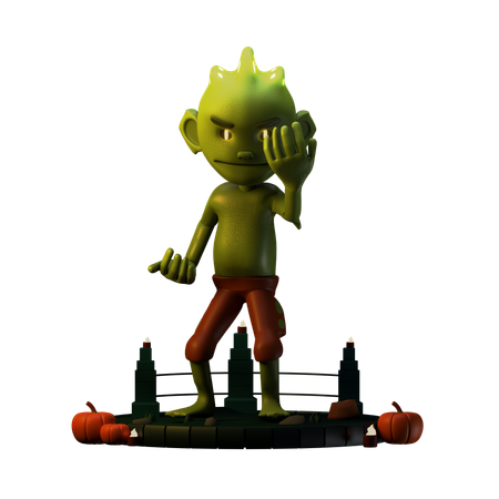 Coisa do pântano fazendo pose assustadora  3D Icon