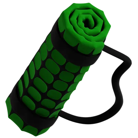 Esterilla enrollable verde para acampar  3D Icon