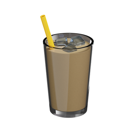 Cold Coffee  3D Illustration