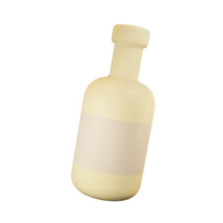 Cold Coffee Bottle  3D Illustration