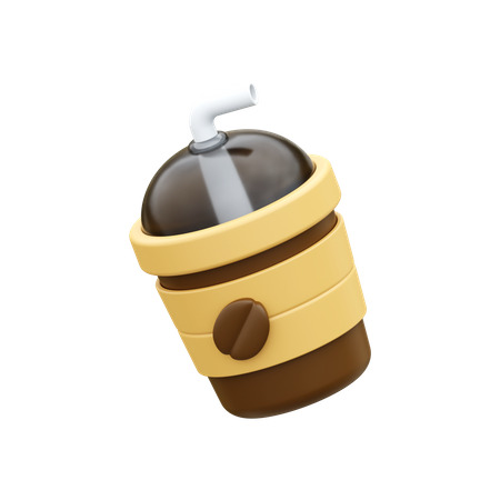 Cold Coffee Cup  3D Icon