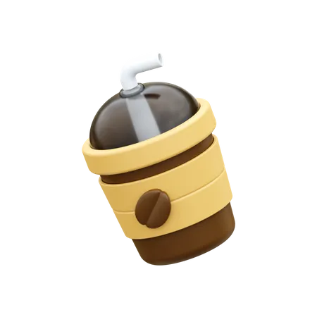 Cold Coffee Cup  3D Icon