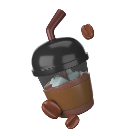 Cold Coffee Cup  3D Icon