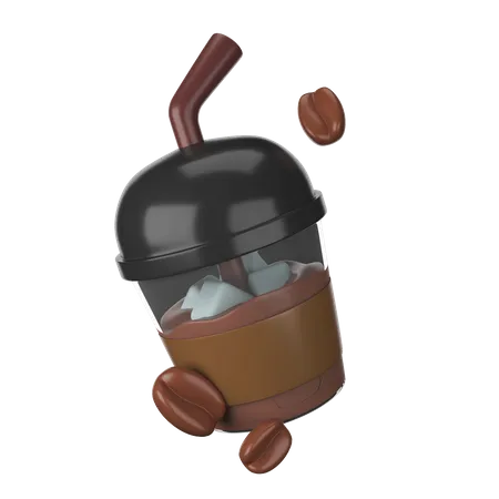 Cold Coffee Cup  3D Icon