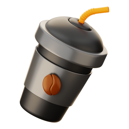 Cold Coffee Cup  3D Icon