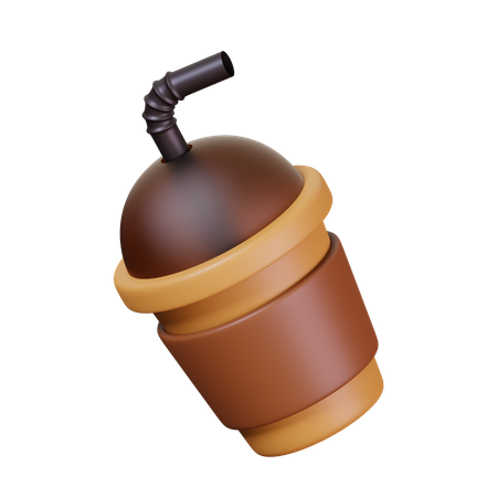 Cold Coffee Cup  3D Icon