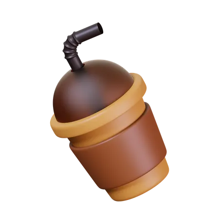 Cold Coffee Cup  3D Icon