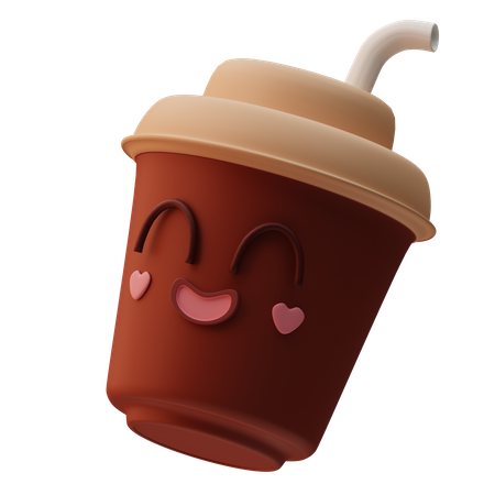 Cold Coffee Cup Emoji  3D Icon